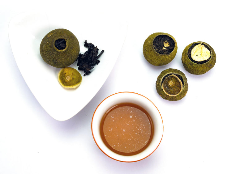 Pu Erh tea with orange peel