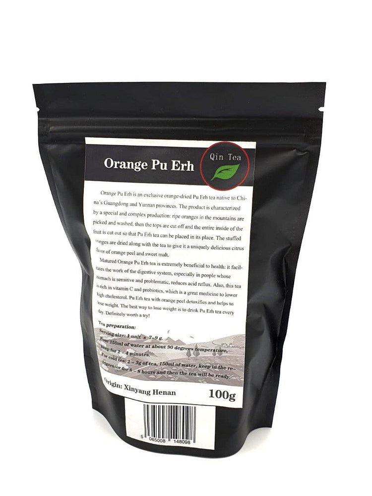 Orange Pu Erh tea package