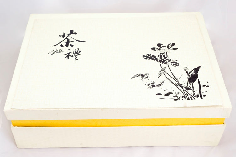 traditional chinese tea set in a box